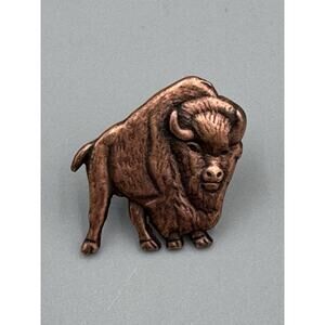 Blue Moon Buffalo Shaped Lapel Pin